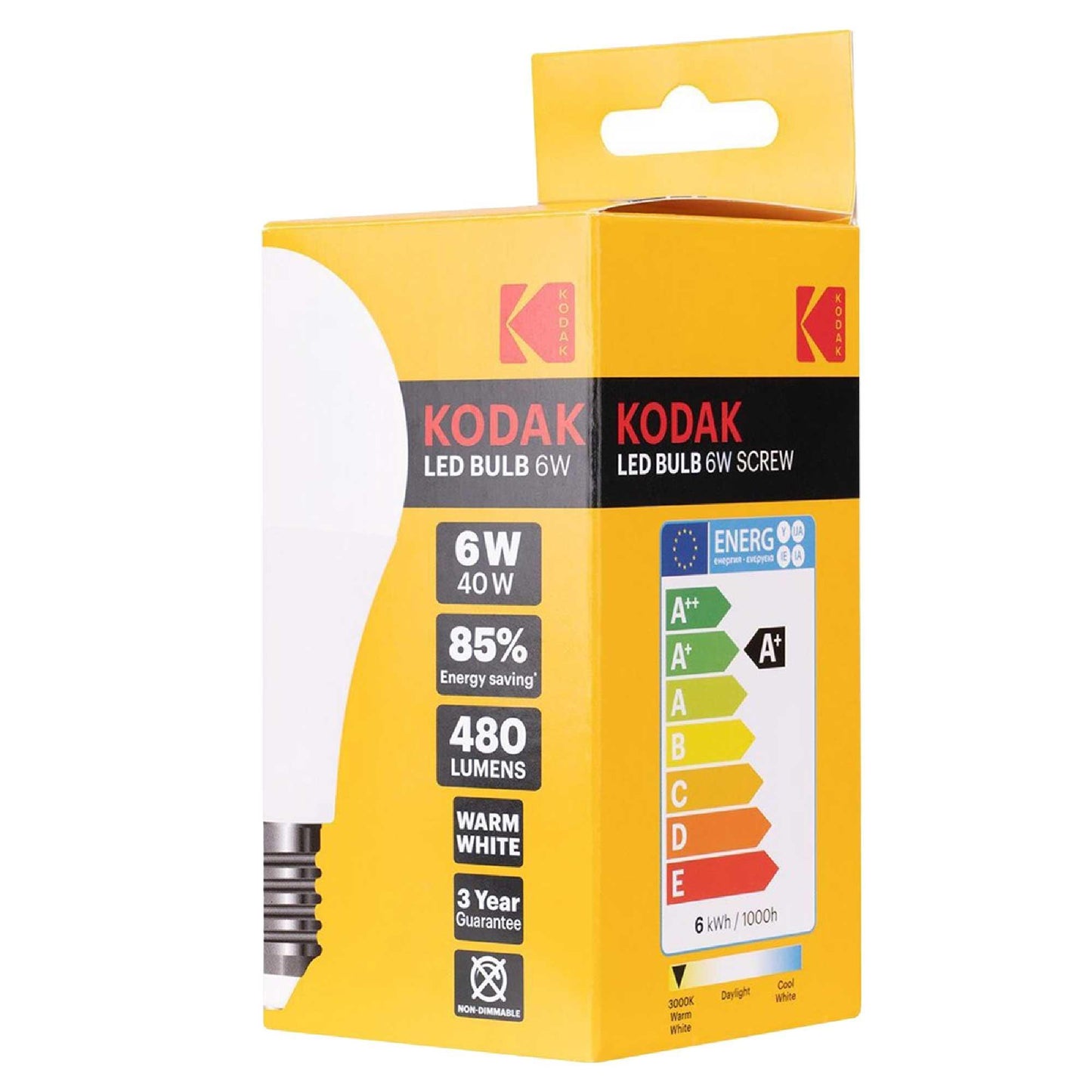 Kodak 6W 480 Lümen LED Sarı Işık Ampul 5 Adet