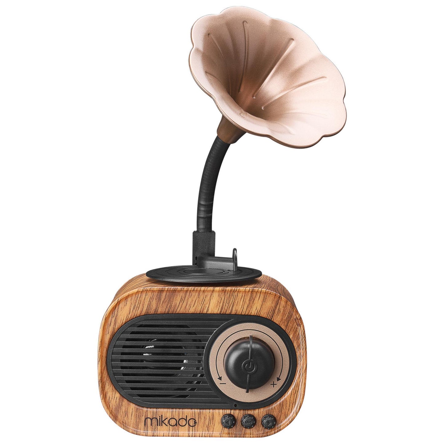 Mikado MN-S19 Ahşap Klasik Retro Gramofon Bluetooth Müzik Kutusu