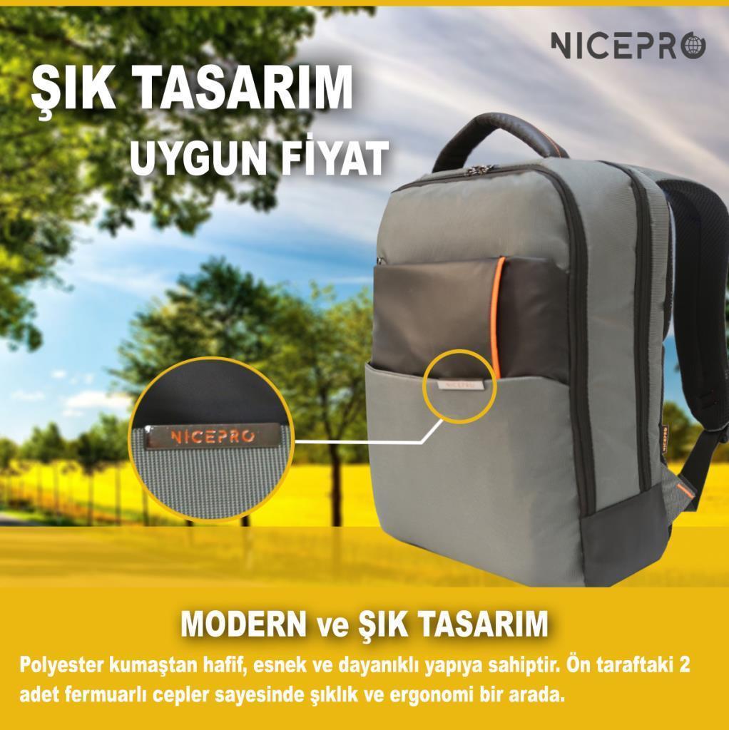NPO Business Elite 16" Notebook Sırt Çantası-Gri