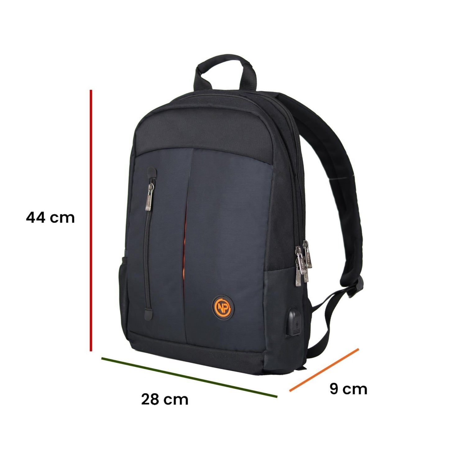 Npo CitylifePlus Smart 16" Çift Ana Bölmeli Notebook Sırt Çantası-Siyah