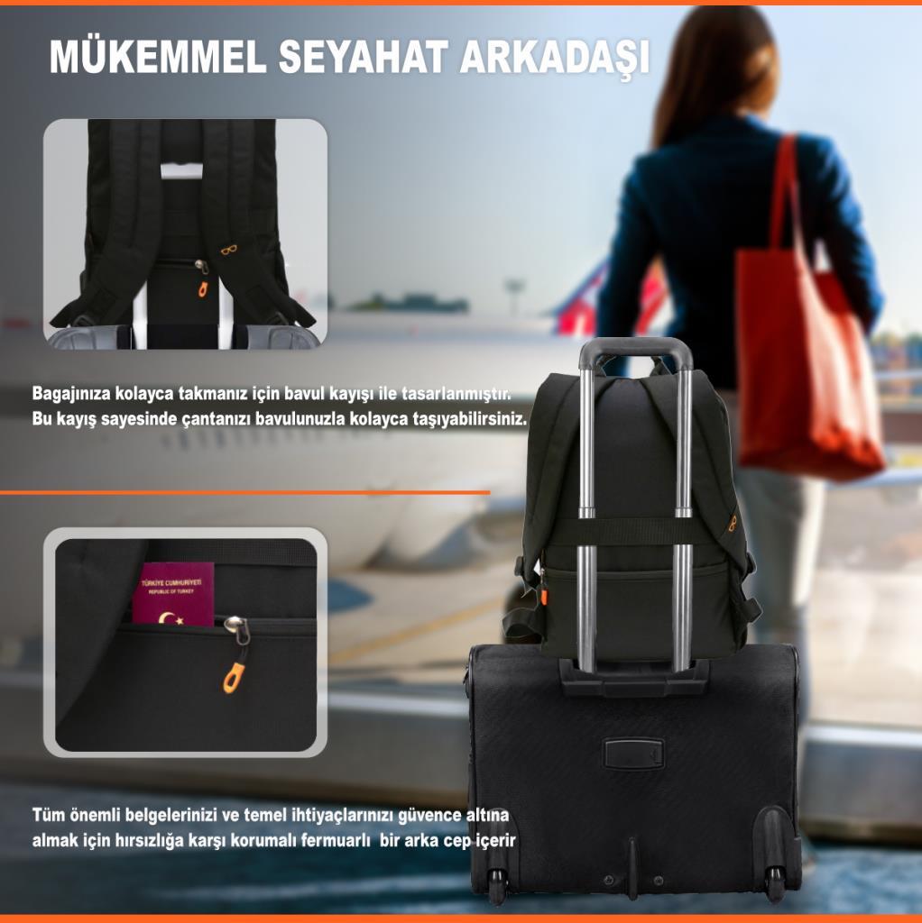 NPO Citylife Smart 16" Notebook Sırt Çantası-Siyah-Teknoraks