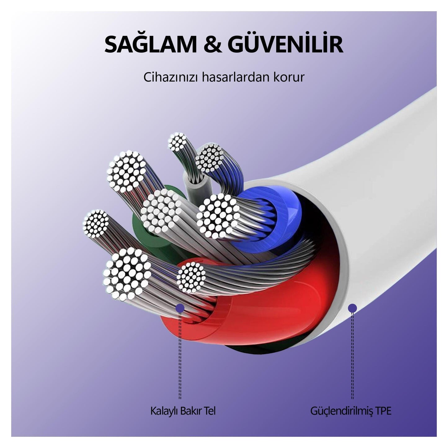 NPO CTL12 60W 1.2m TPE Type-C to Lightning Hızlı Şarj ve Data Kablosu