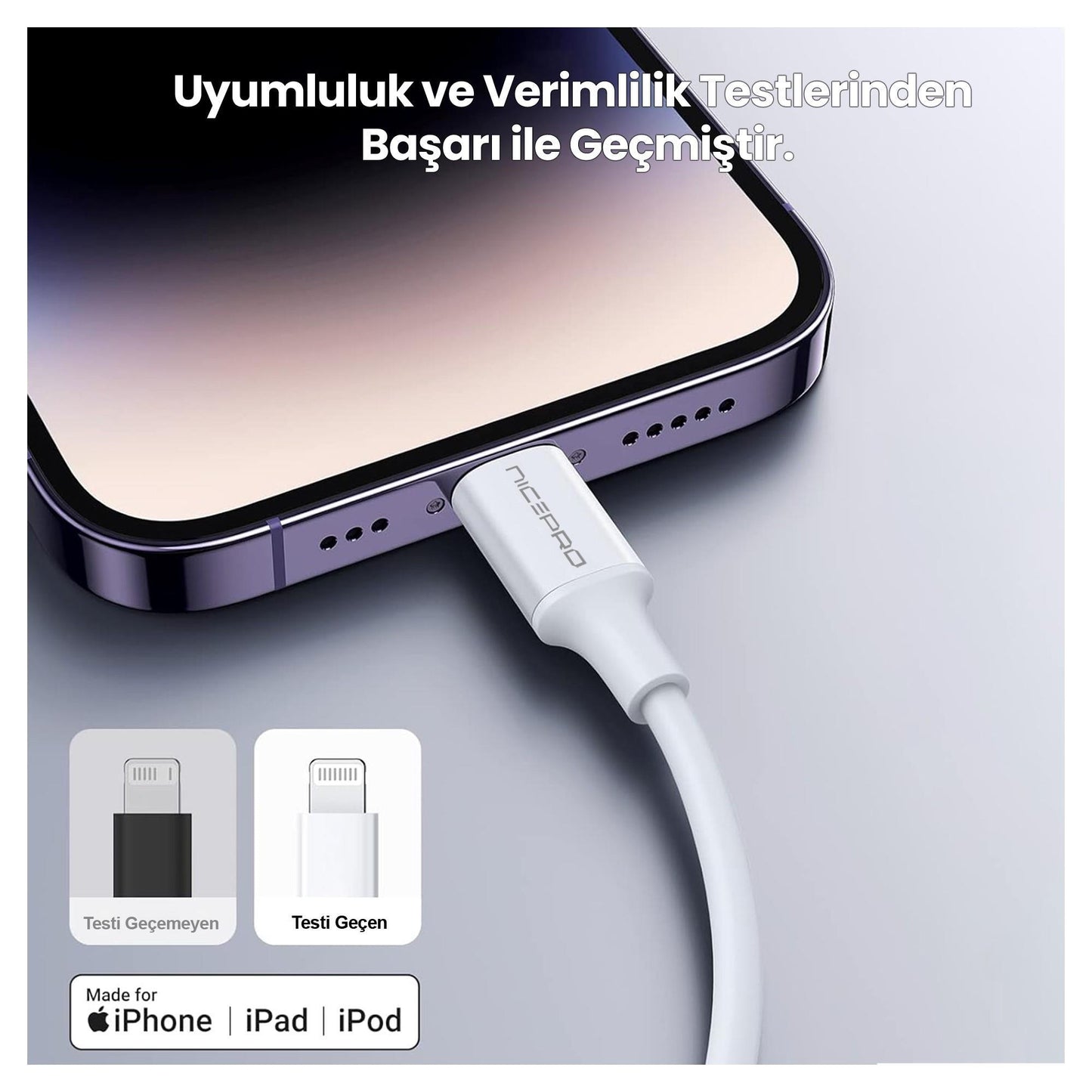 NPO UTL20 45W 2m TPE USB to Lightning Hızlı Şarj ve Data Kablosu (Apple şarj yedeği)