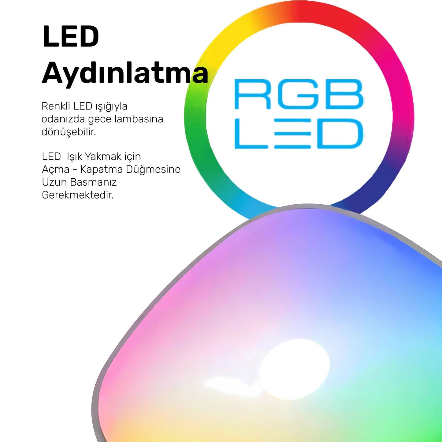 NPO iHome RGB Renkli Aromaterapi Difüzör ve Ultrasonik Hava Nemlendirici Buhar Makinesi