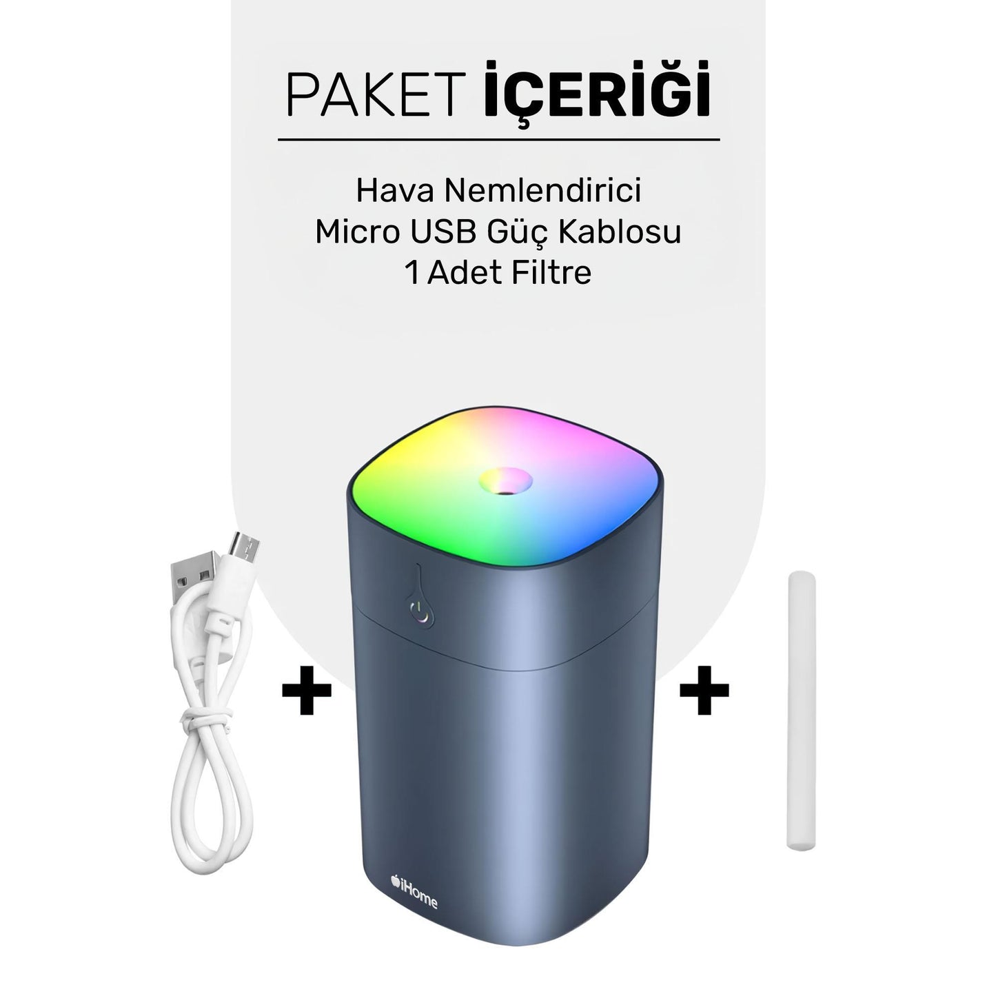 NPO iHome RGB Renkli Aromaterapi Difüzör ve Ultrasonik Hava Nemlendirici Buhar Makinesi