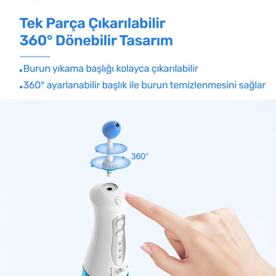 NPO Nicefeel NJ159 Profesyonel Temizleme Şarjlı Taşınabilir Nazal Bakım Burun Duşu