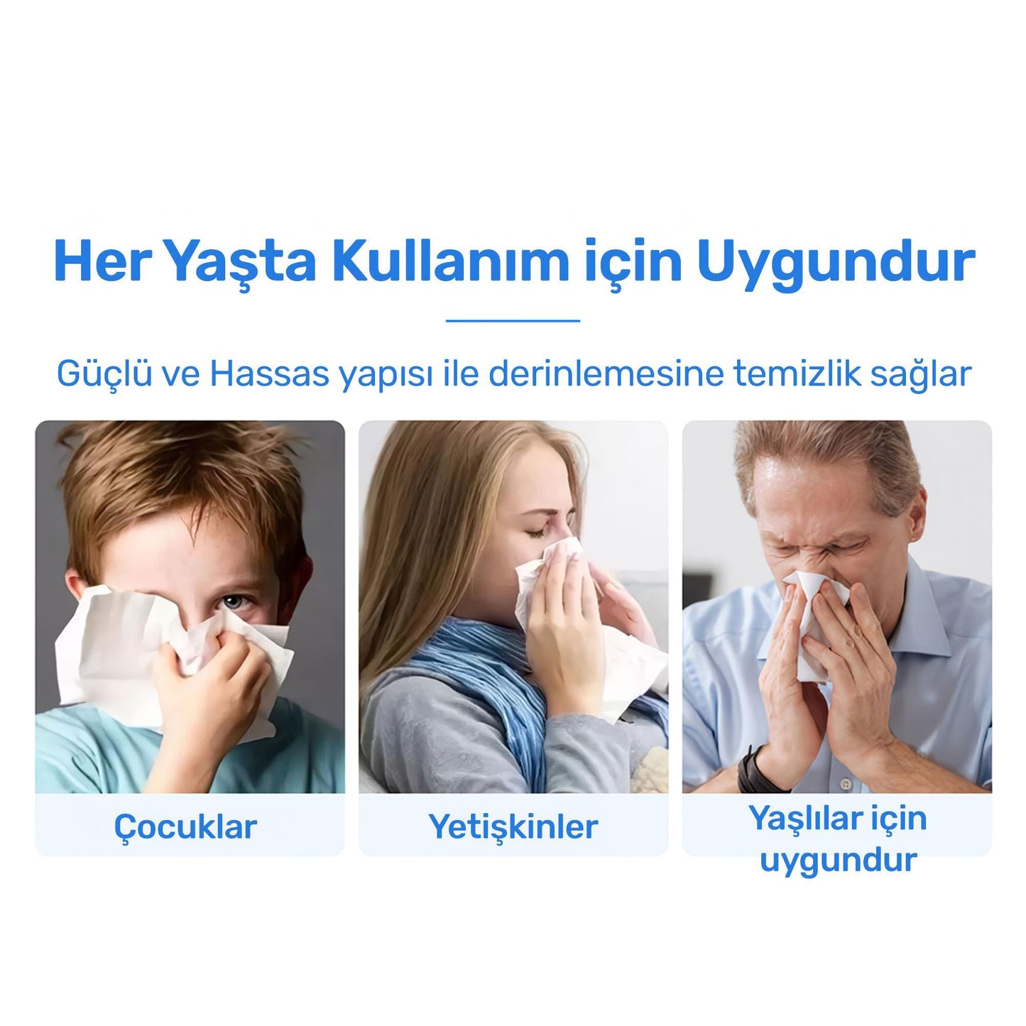 NPO Nicefeel NJ159 Profesyonel Temizleme Şarjlı Taşınabilir Nazal Bakım Burun Duşu