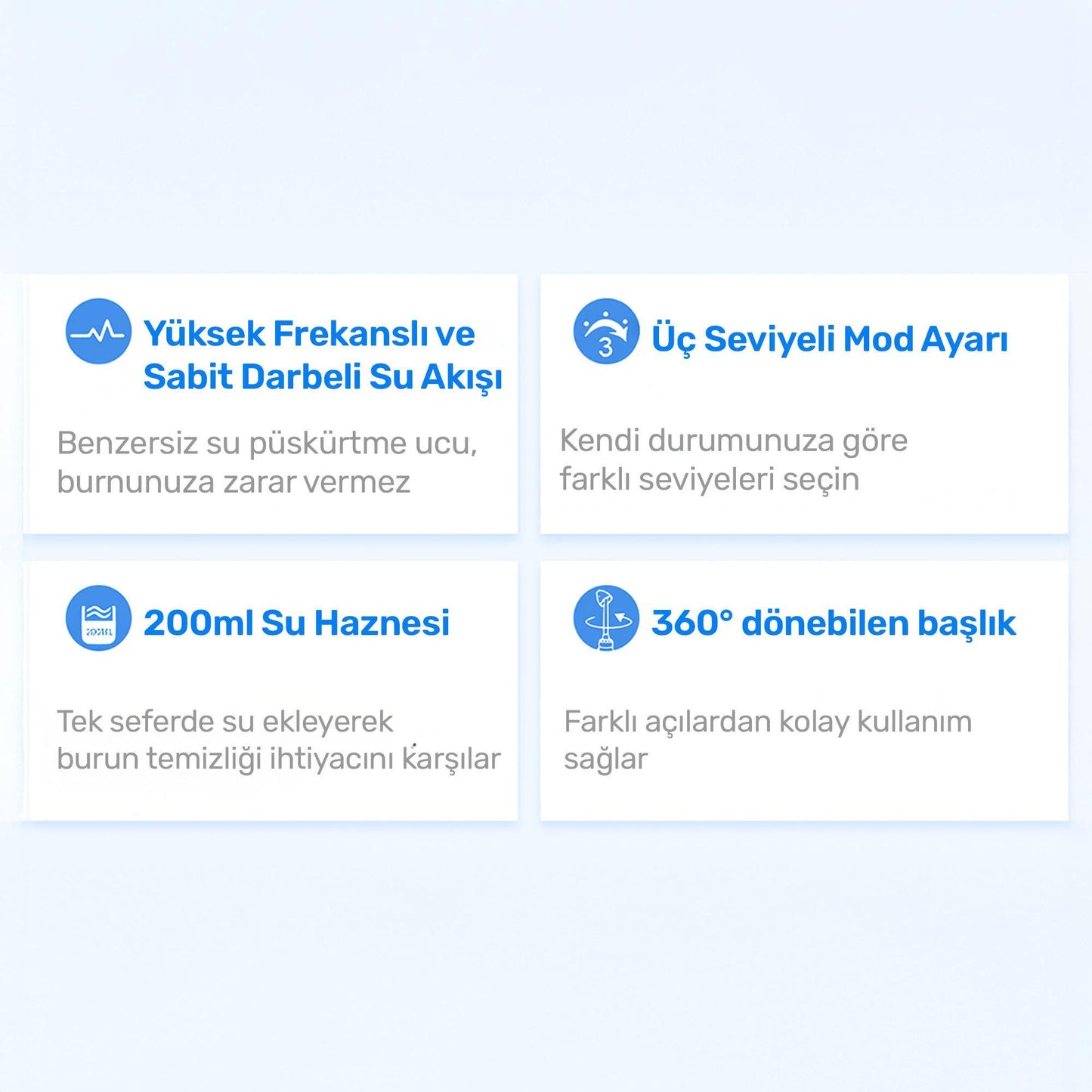 NPO Nicefeel NJ159 Profesyonel Temizleme Şarjlı Taşınabilir Nazal Bakım Burun Duşu