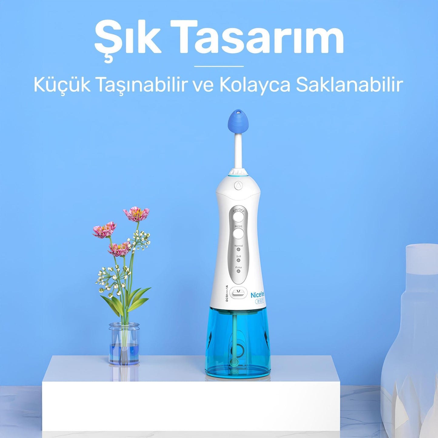 NPO Nicefeel NJ159 Profesyonel Temizleme Şarjlı Taşınabilir Nazal Bakım Burun Duşu