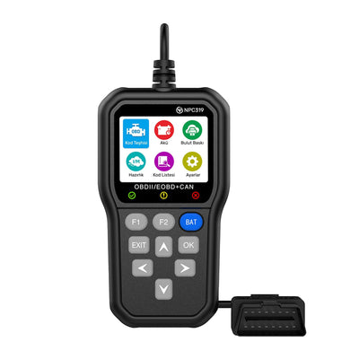 NPO NPC Türkçe OBDII/EOBD+CAN Modlu Hata Hafızalı Araç Arıza Tespit/Silme Cihazı