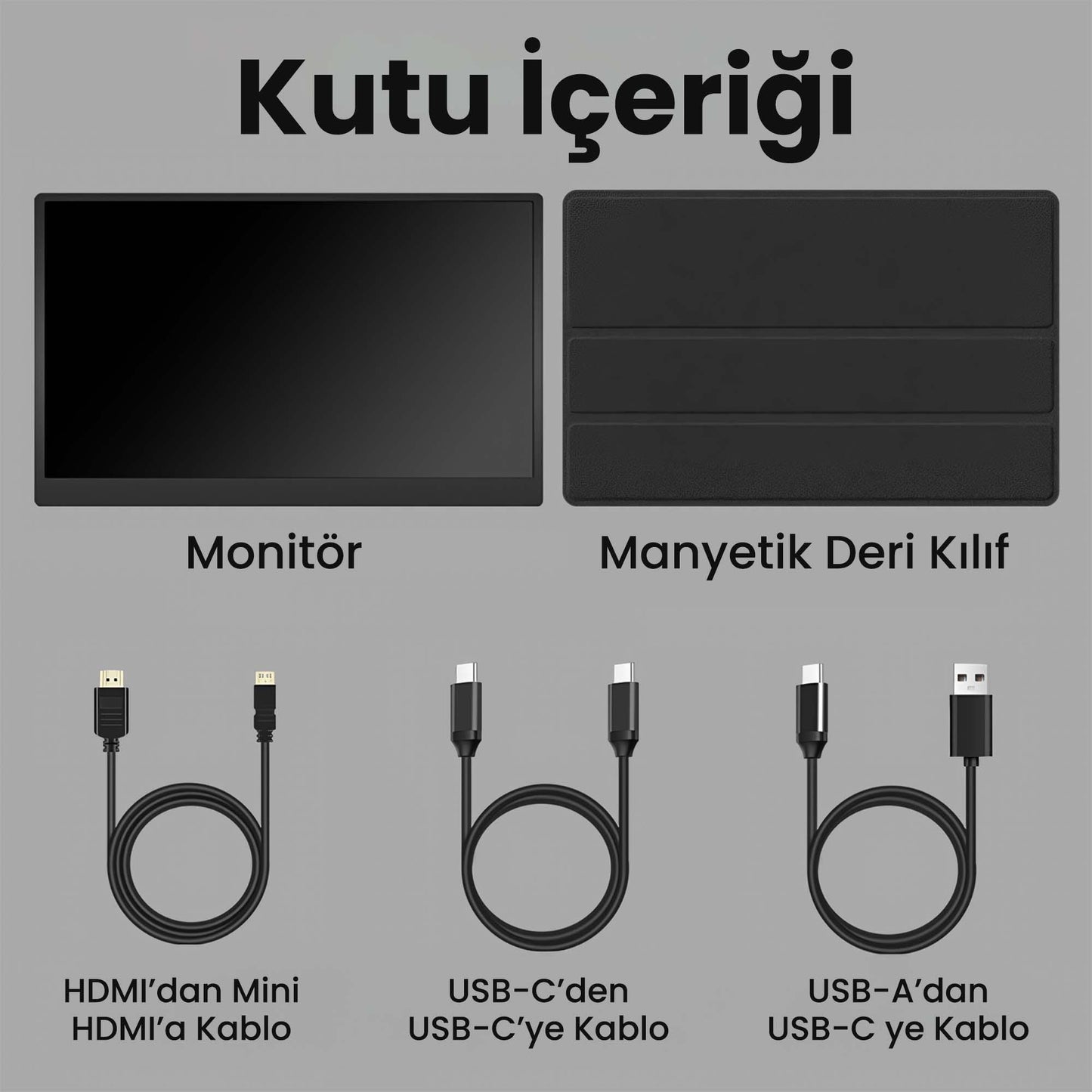 NPO NPM6 15.6" FHD 5ms Type-C Telefon&Oyun Konsolu Uyumlu Metal Kasa Taşınabilir Monitör