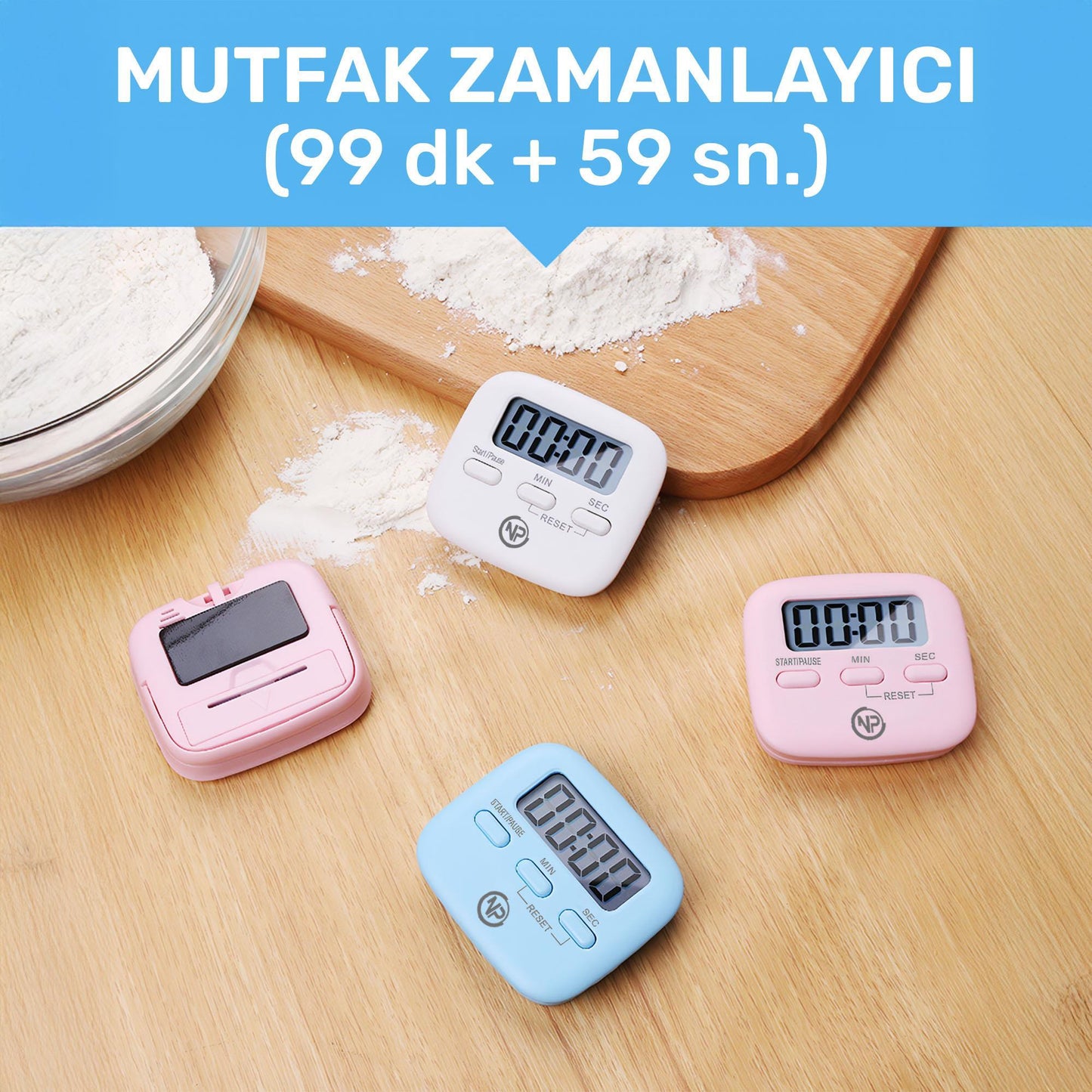 NPO Mutfak,Ders,Yemek için 60dk Dijital Alarm Kronometre,Pomodoro Öğrenci Motivasyon Saati