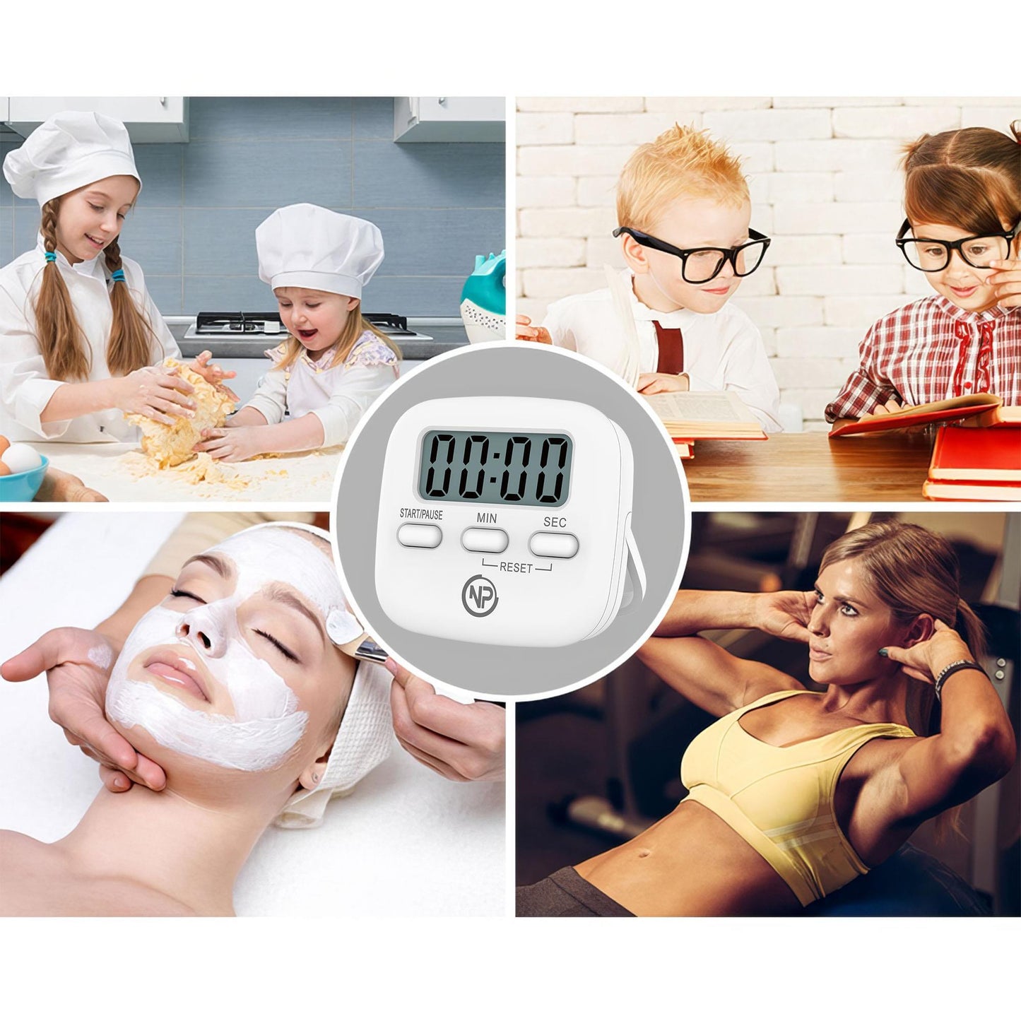 NPO Mutfak,Ders,Yemek için 60dk Dijital Alarm Kronometre,Pomodoro Öğrenci Motivasyon Saati
