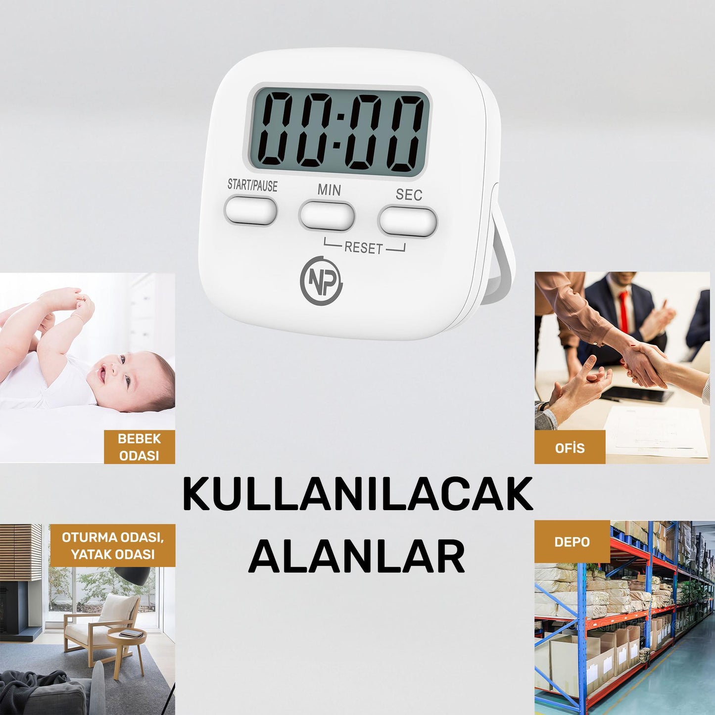 NPO Mutfak,Ders,Yemek için 60dk Dijital Alarm Kronometre,Pomodoro Öğrenci Motivasyon Saati