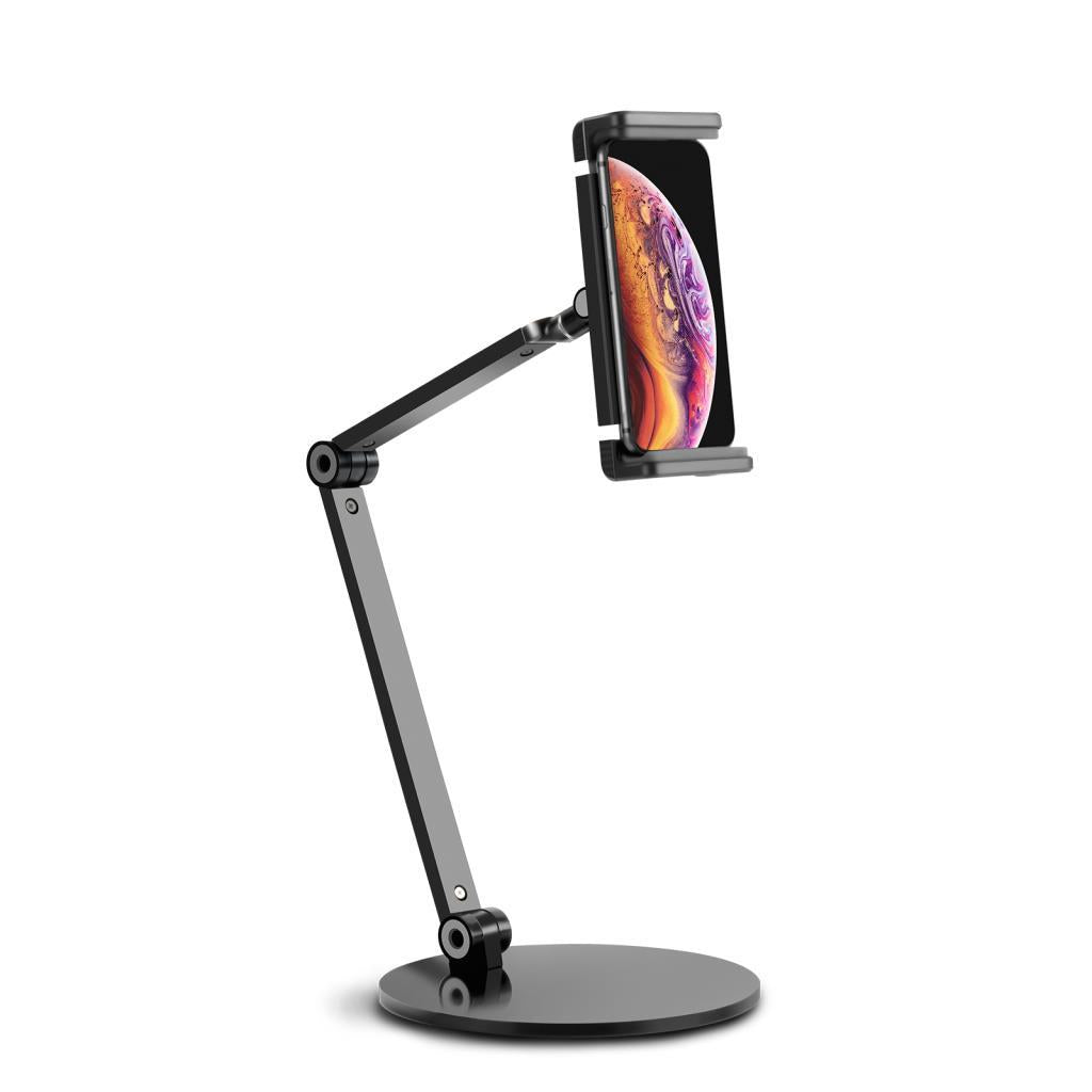 NPO STD20144LG 360° Ayarlanabilir Teleskobik 4"-13" Ergonomik Tablet Standı Koyu Gri