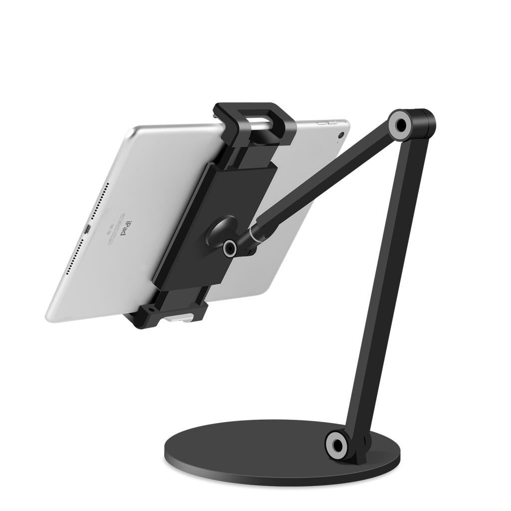 NPO STD20144LG 360° Ayarlanabilir Teleskobik 4"-13" Ergonomik Tablet Standı Koyu Gri