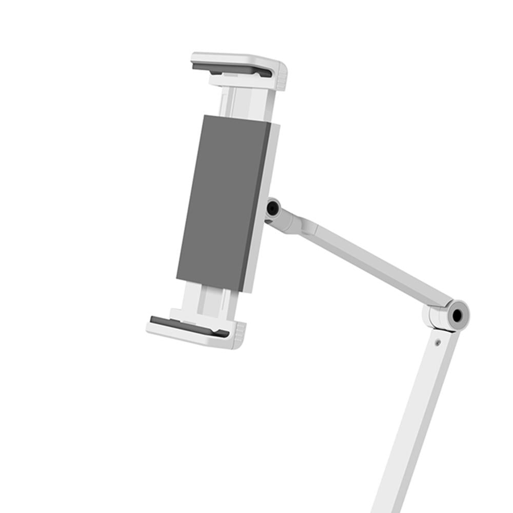NPO STD20144LG 360°Ayarlanabilir Teleskobik 4"-13" Ergonomik Tablet Standı Gümüş Gri