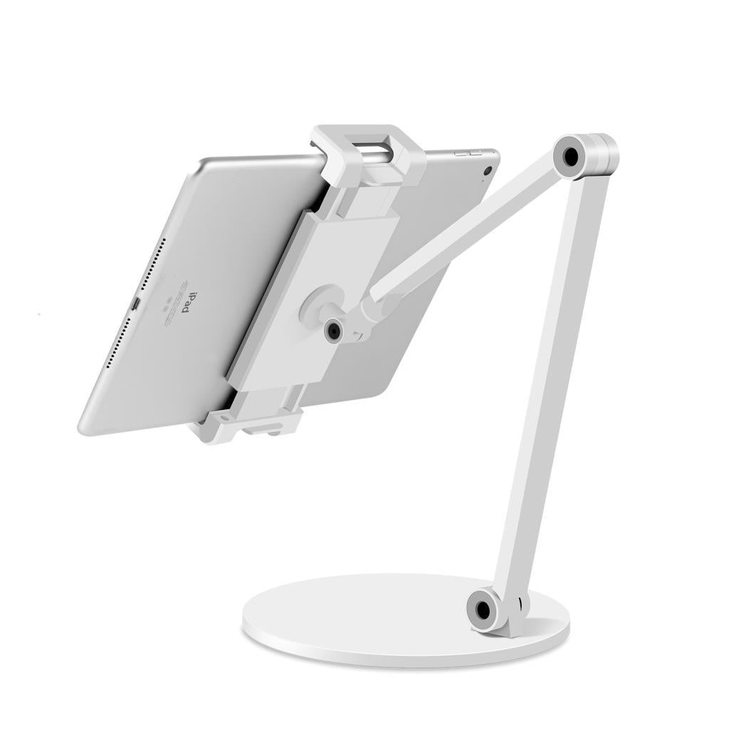 NPO STD20144LG 360°Ayarlanabilir Teleskobik 4"-13" Ergonomik Tablet Standı Gümüş Gri