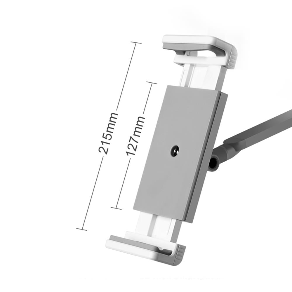 NPO STD20144LG 360°Ayarlanabilir Teleskobik 4"-13" Ergonomik Tablet Standı Gümüş Gri