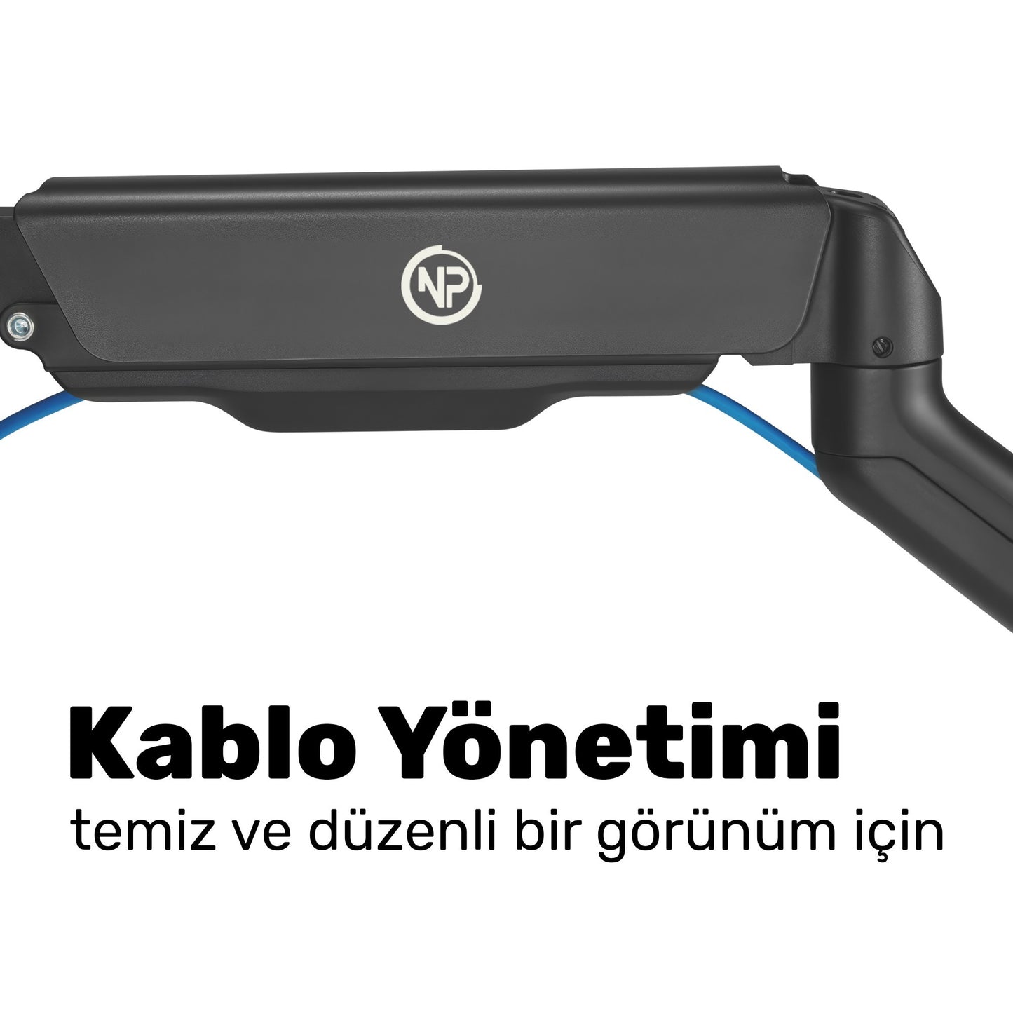 NPO STD46012B Airgrip 17"-32" Ergonomik 360° Amortisörlü VESA Tek Kol Monitör Tutucu