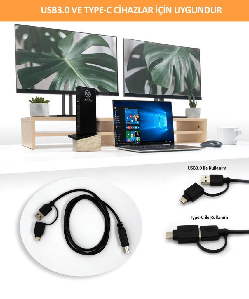 NPO TCD-102 MacOS/Win 4k HDMI USB TypeB Gigabit Docking Station