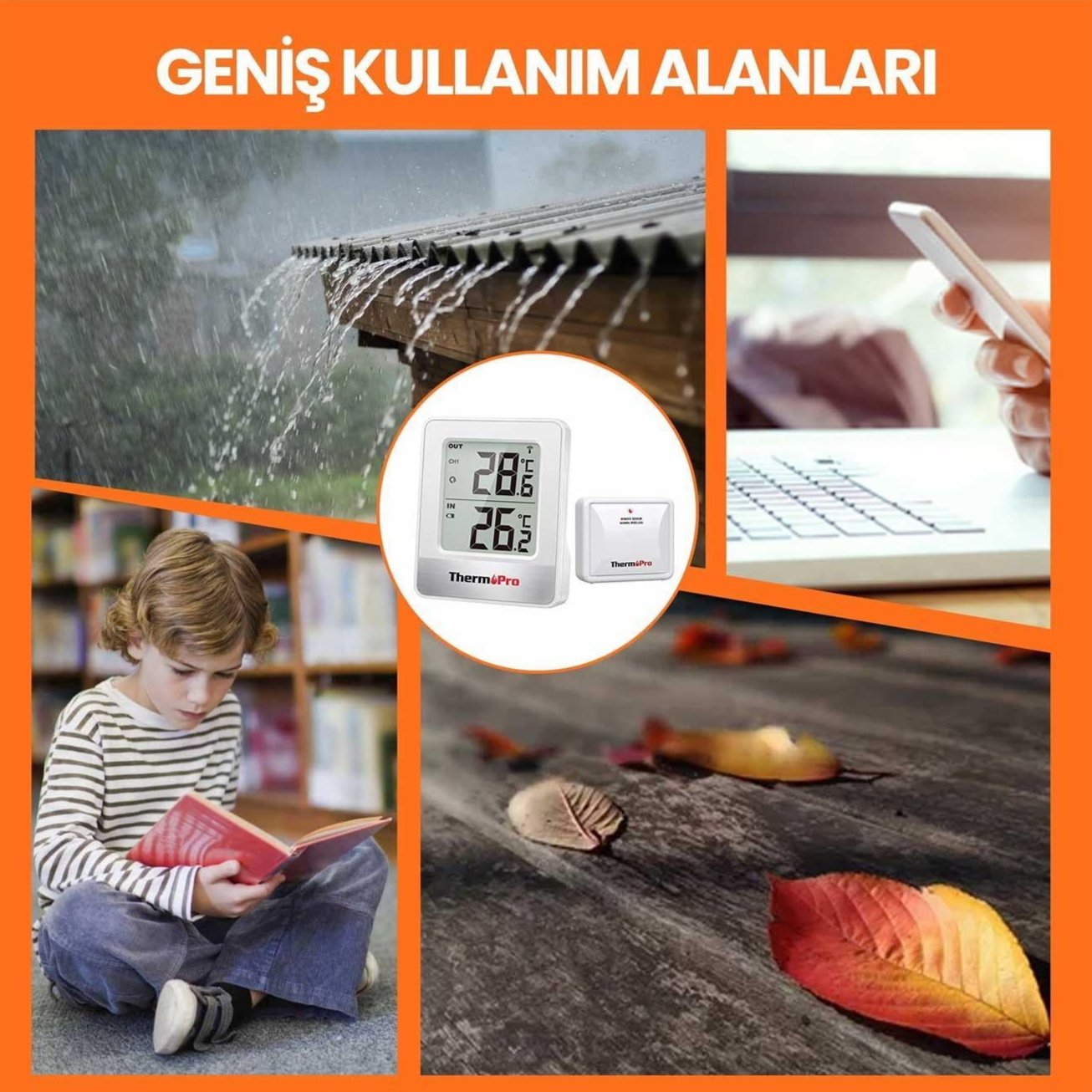 ThermoPro TP200C Wifi İç-Dış Mekan Dijital Sıcaklık Termometre