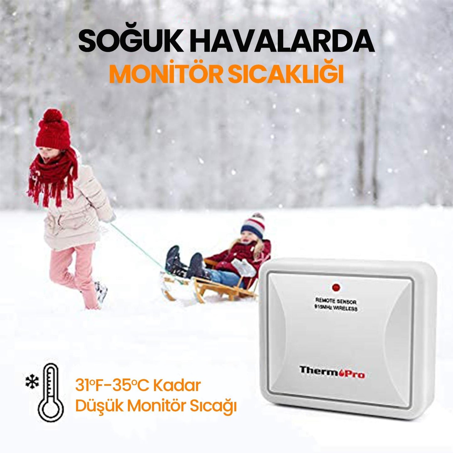 ThermoPro TX-4B İlave Dış Sensör (TP63B, TP67B, TP68B için)