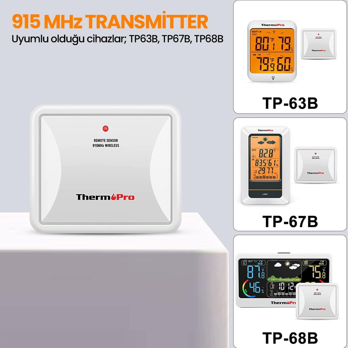 ThermoPro TX-4B İlave Dış Sensör (TP63B, TP67B, TP68B için)