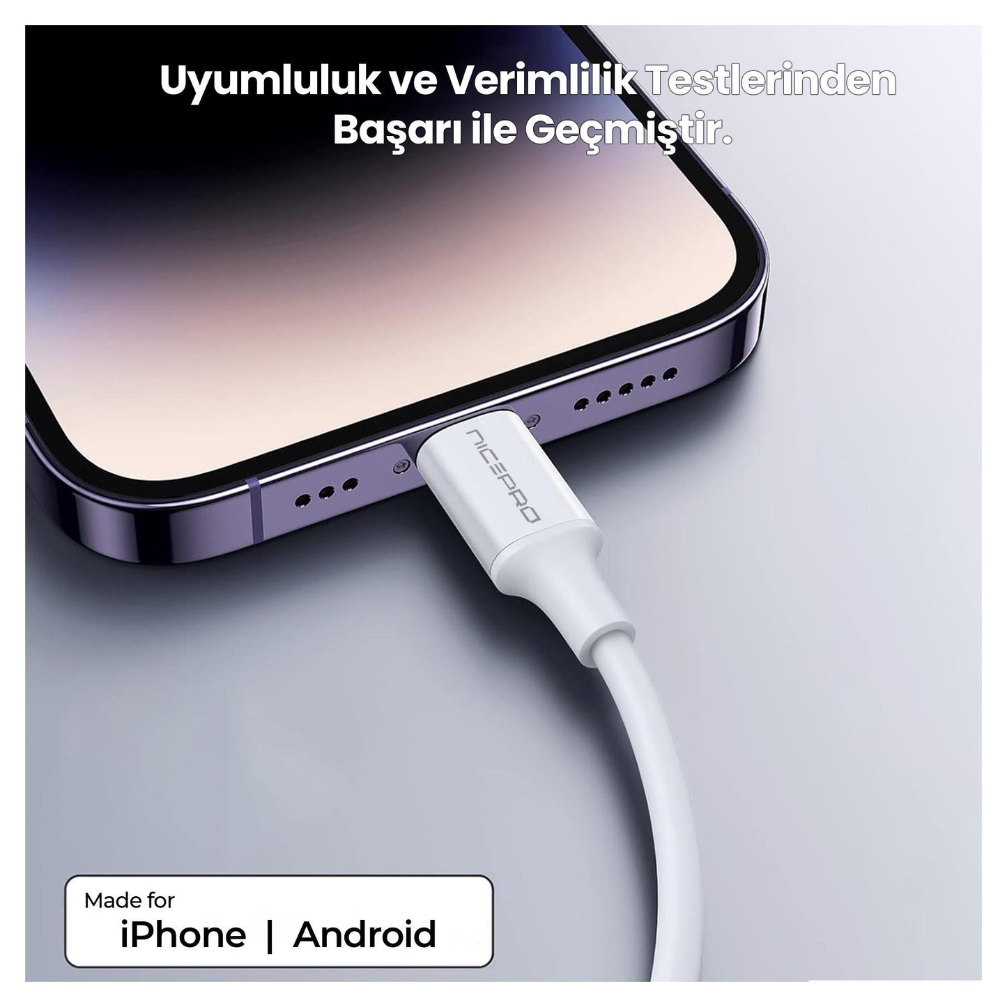 NPO UTC02 60W 20cm TPE USB to Type-C Hızlı Şarj ve Data Kablosu (Apple şarj yedeği)