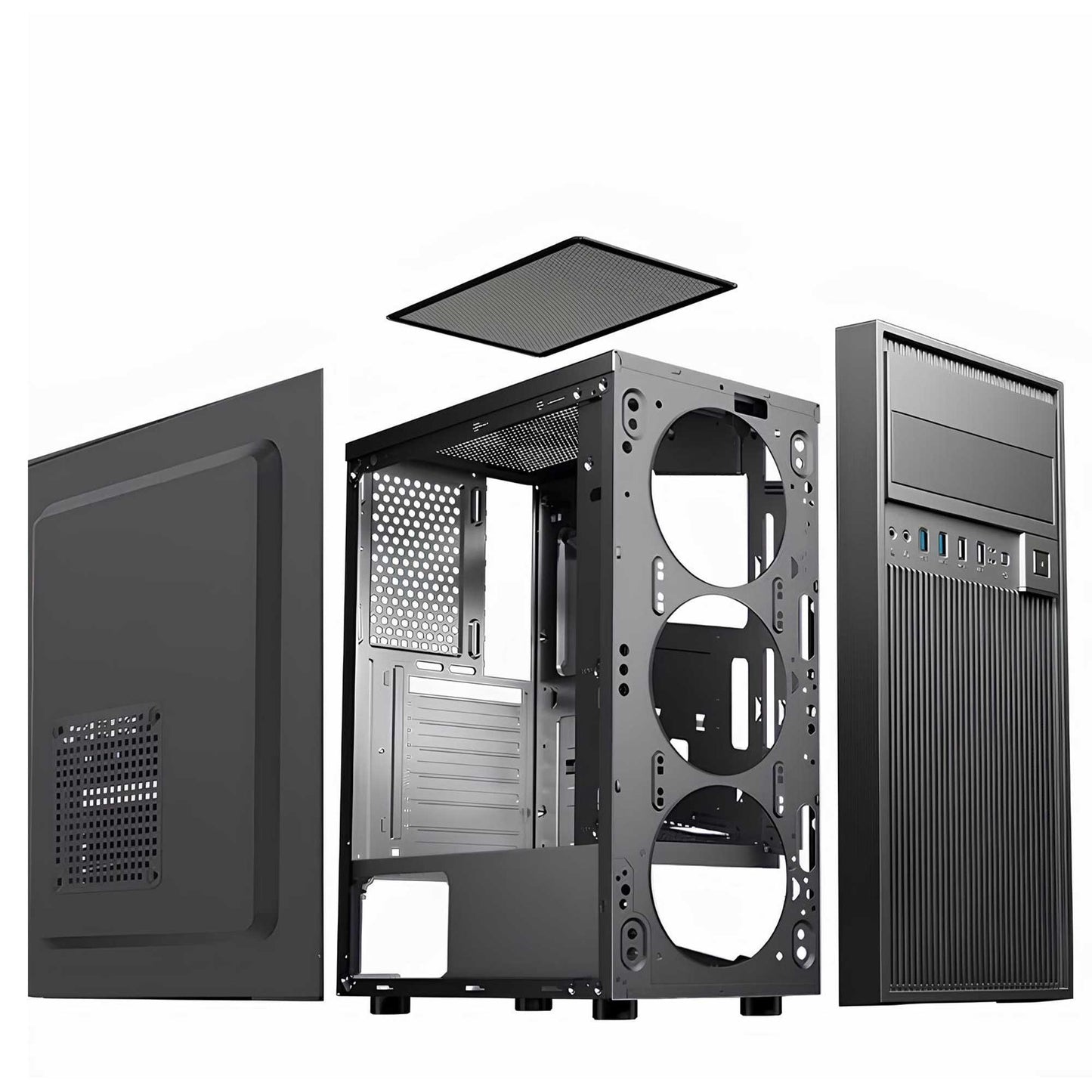 PowerBoost VK-1651 500W Siyah Mid Tower ATX Kasa