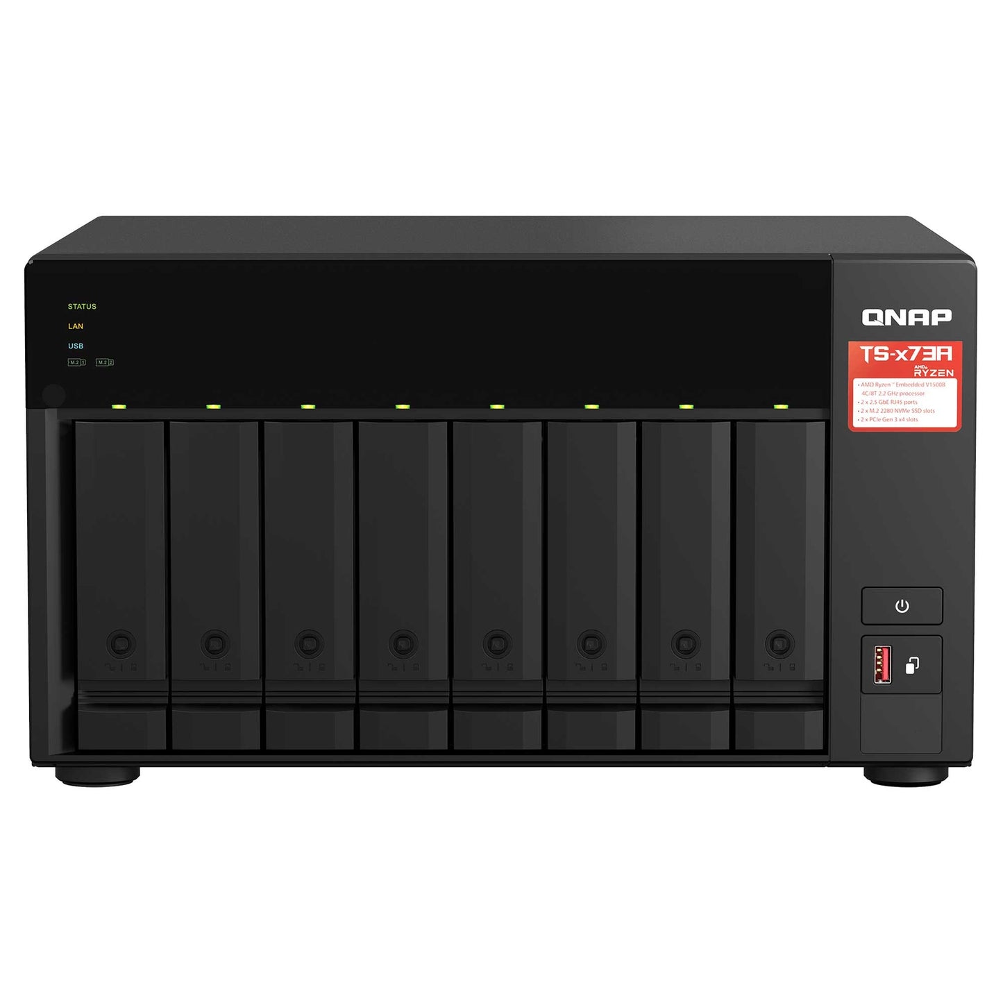 Qnap TS-873A-SW5T 8GB SATA Desteği RAID(0) NAS Depolama Ünitesi