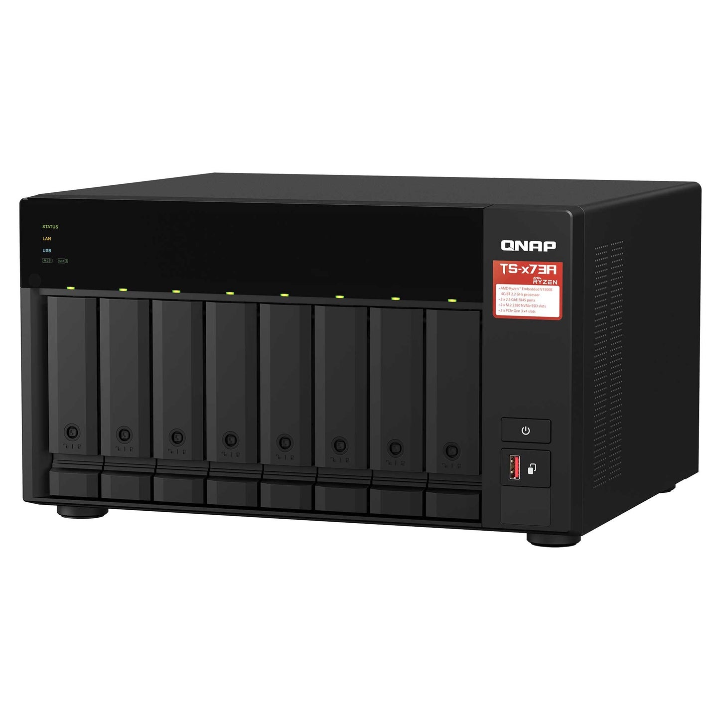 Qnap TS-873A-SW5T 8GB SATA Desteği RAID(0) NAS Depolama Ünitesi