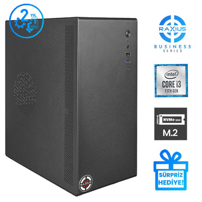 RaXius Business B1 i3 UHD730-131A001 i3-13100 Masaüstü Bilgisayar