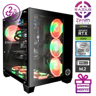 RaXius Zenith Z1 i9 4060-149KF i9-14900KF RTX4060 Gaming Masaüstü Bilgisayar