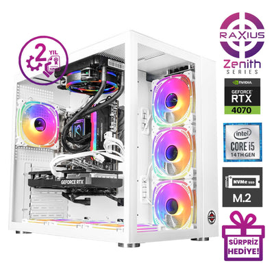 RaXius Zenith Z2 i5 4070-144F i5-14400F RTX4070 Gaming Masaüstü Bilgisayar
