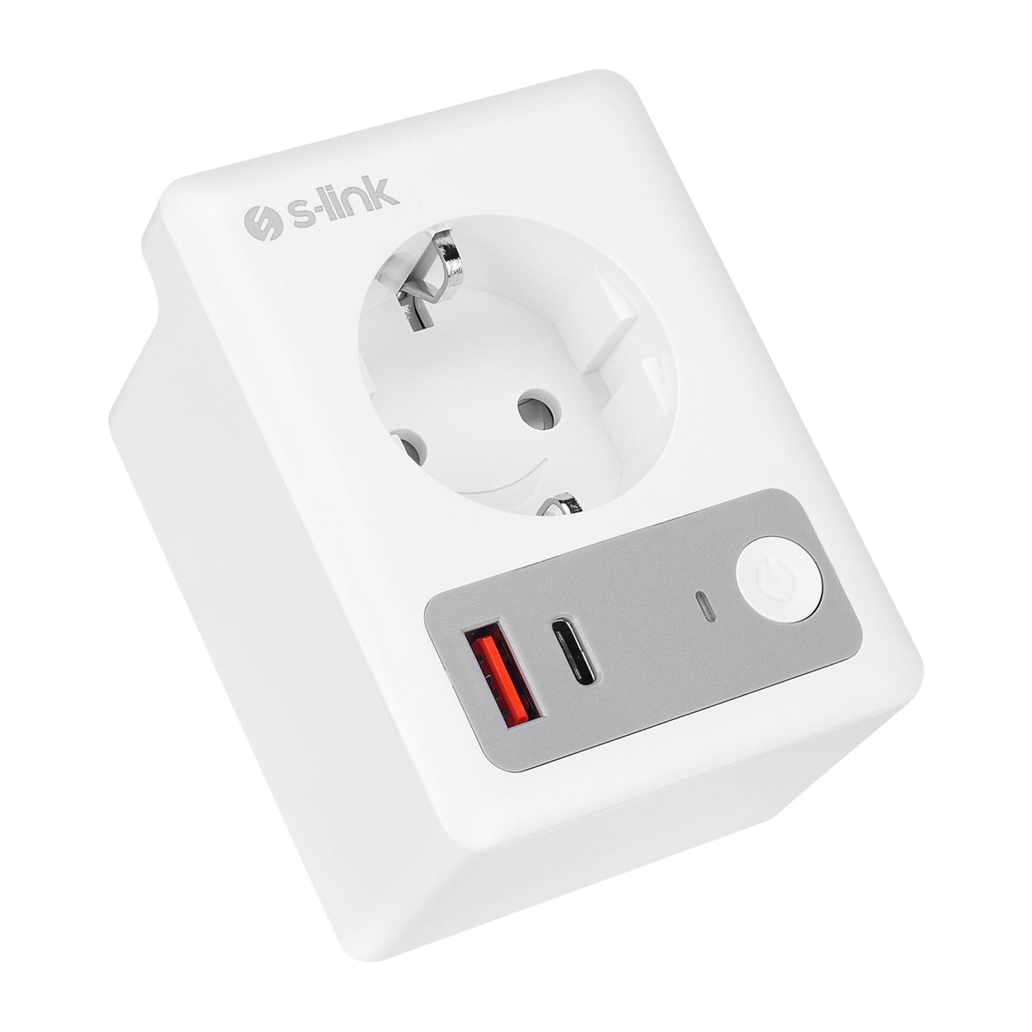 S-link SL-13 MASTERPOWER 16A Akım Korumalı Akıllı Priz WIFI&BT TUYA Destekli