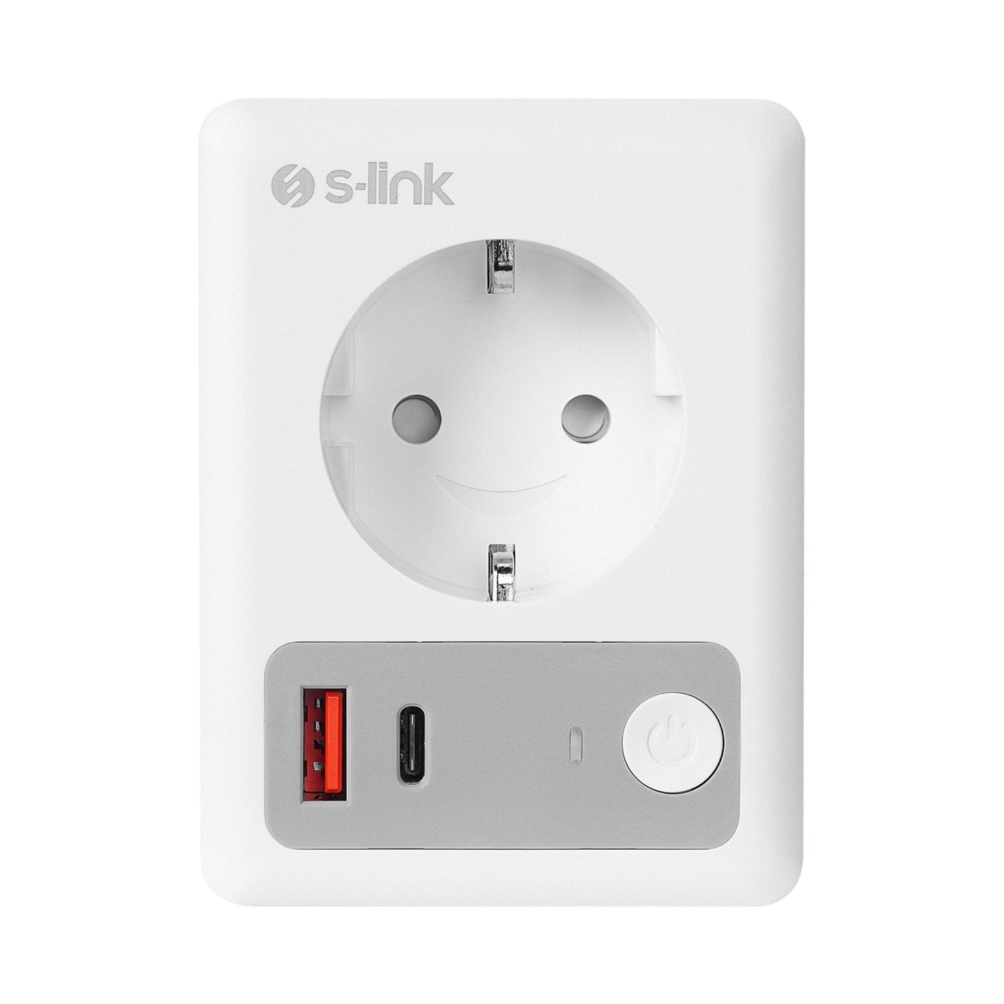 S-link SL-13 MASTERPOWER 16A Akım Korumalı Akıllı Priz WIFI&BT TUYA Destekli