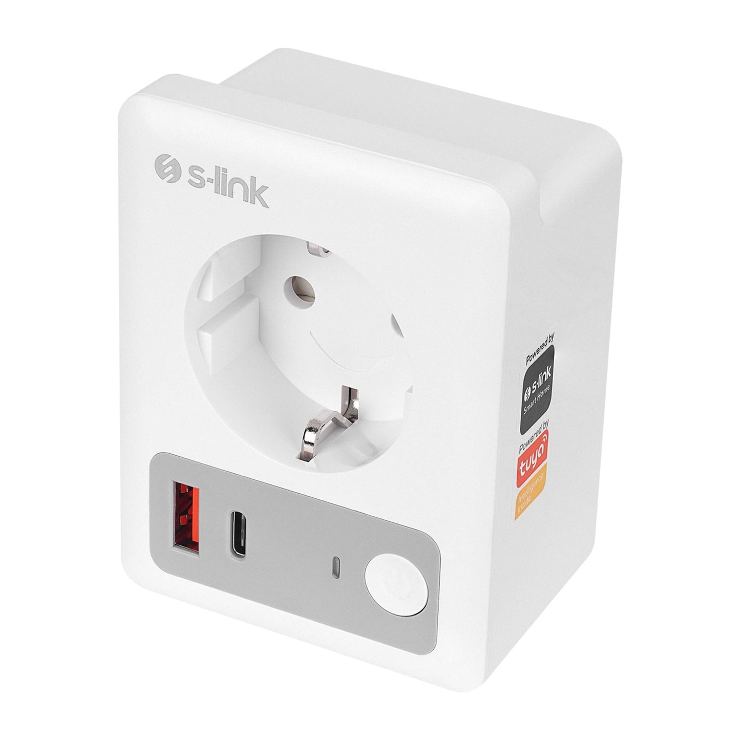 S-link SL-13 MASTERPOWER 16A Akım Korumalı Akıllı Priz WIFI&BT TUYA Destekli