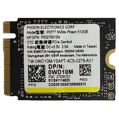 PHISON P0327 512GB 3000/2500MB/s Gen4x4 M.2 22x30 SSD