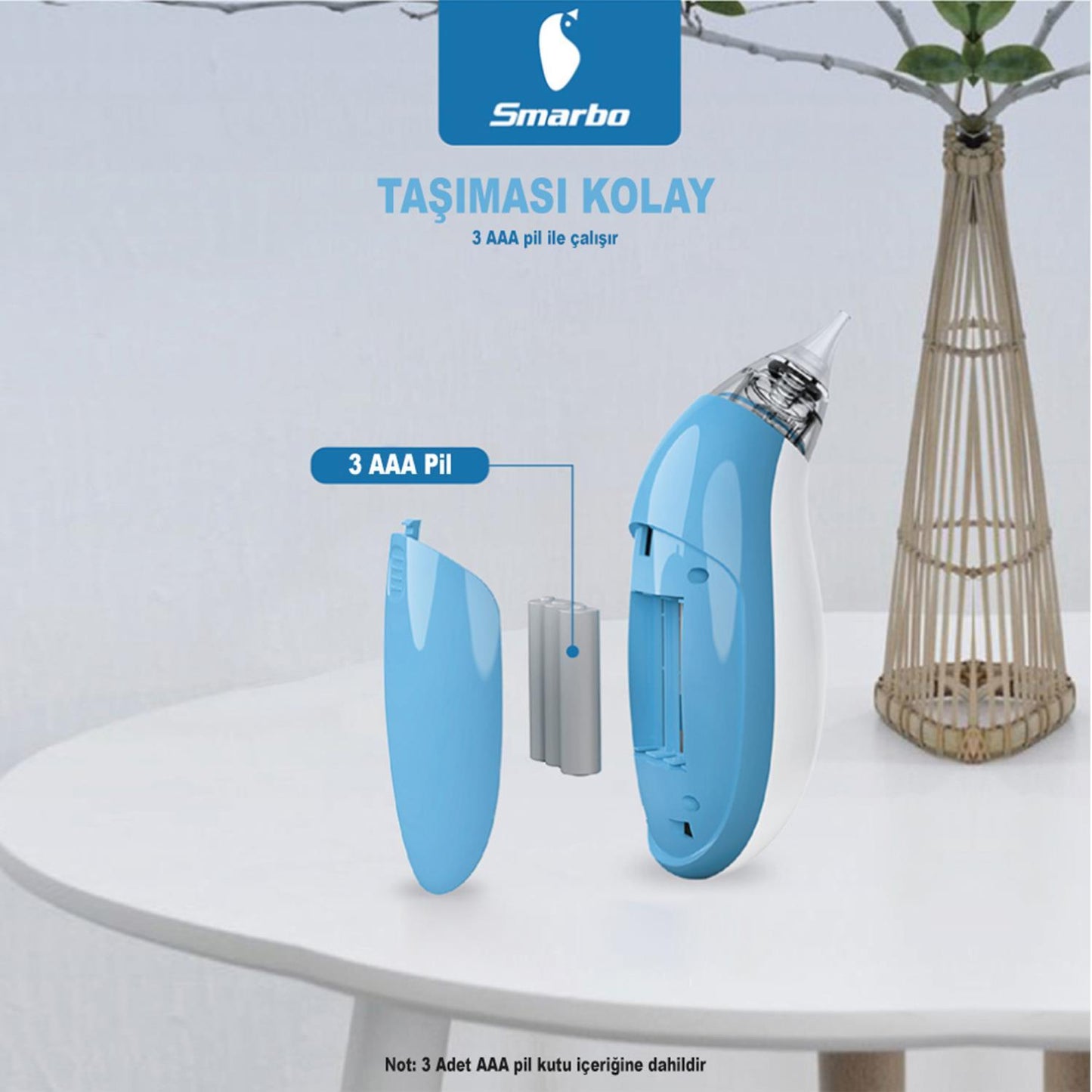 Smarbo X30 Taşınabilir, Elektrikli, Profesyonel, Ergonomik Bebek Burun Aspiratörü