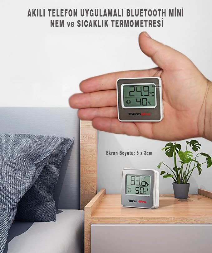 ThermoPro TP357 Akıllı İç Mekan Isı ve Nem Ölçer Termometre