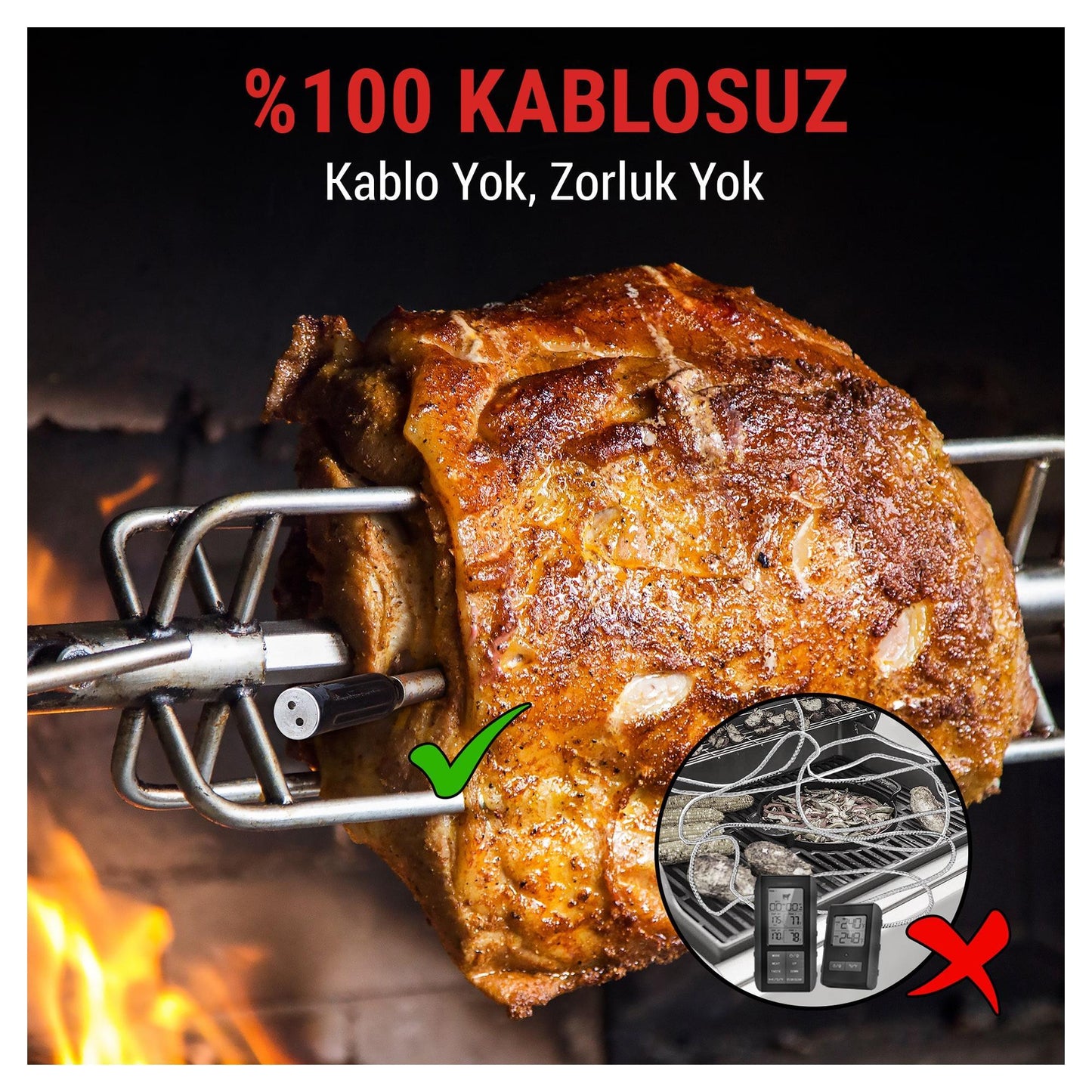 ThermoPro TP960 Bluetooth, Digital,Tek Problu Profesyonel Et Termometresi