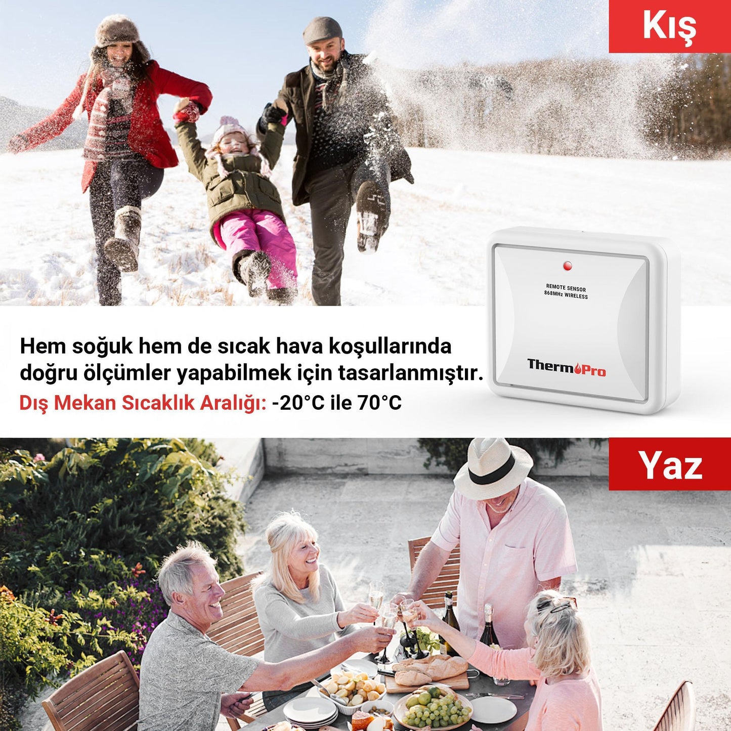 Thermopro TX2CA İlave Dış Sensör ( TP60C-TP65C-TP200C için)