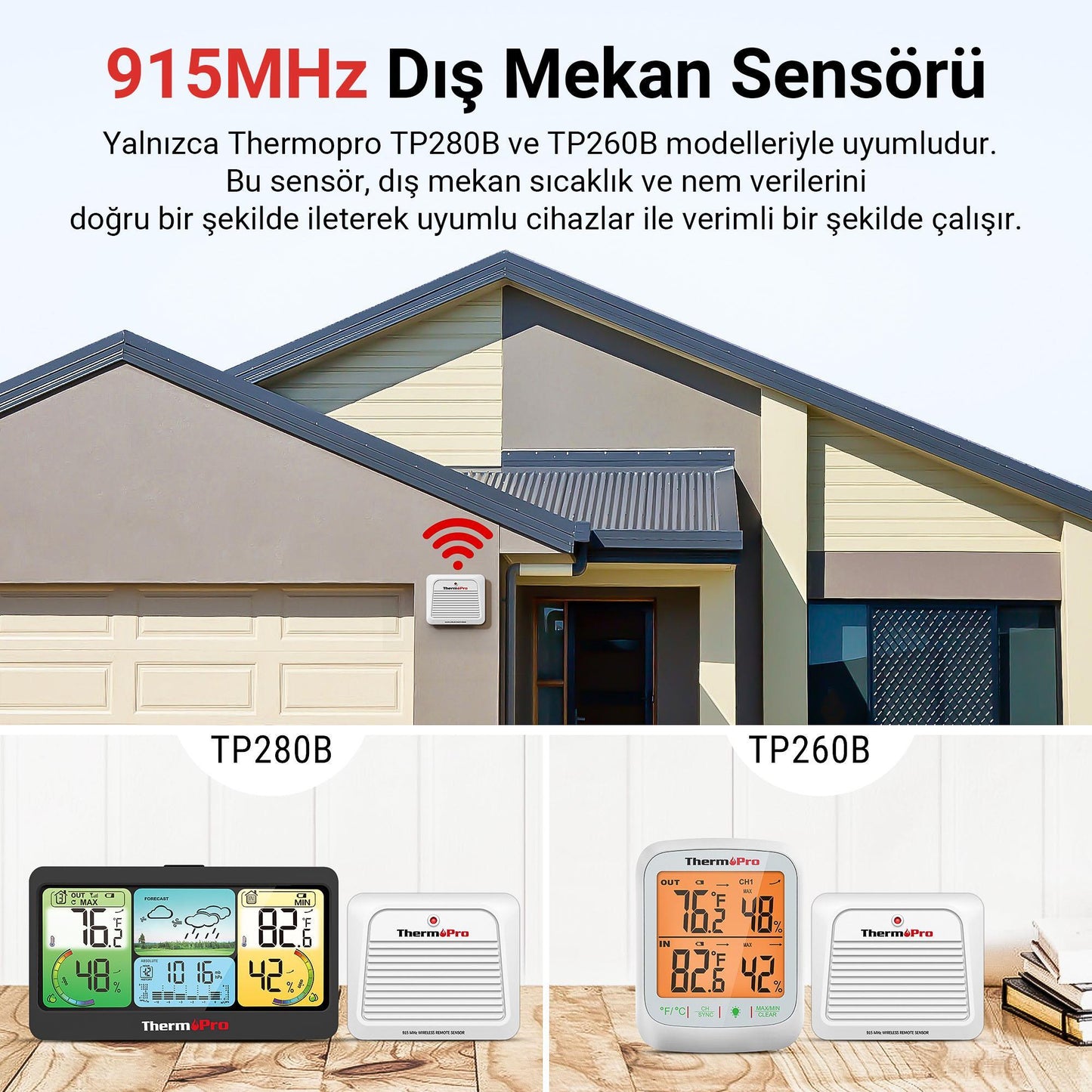 ThermoPro TX7B İlave Dış Sensör (TP280B,TP260B için)