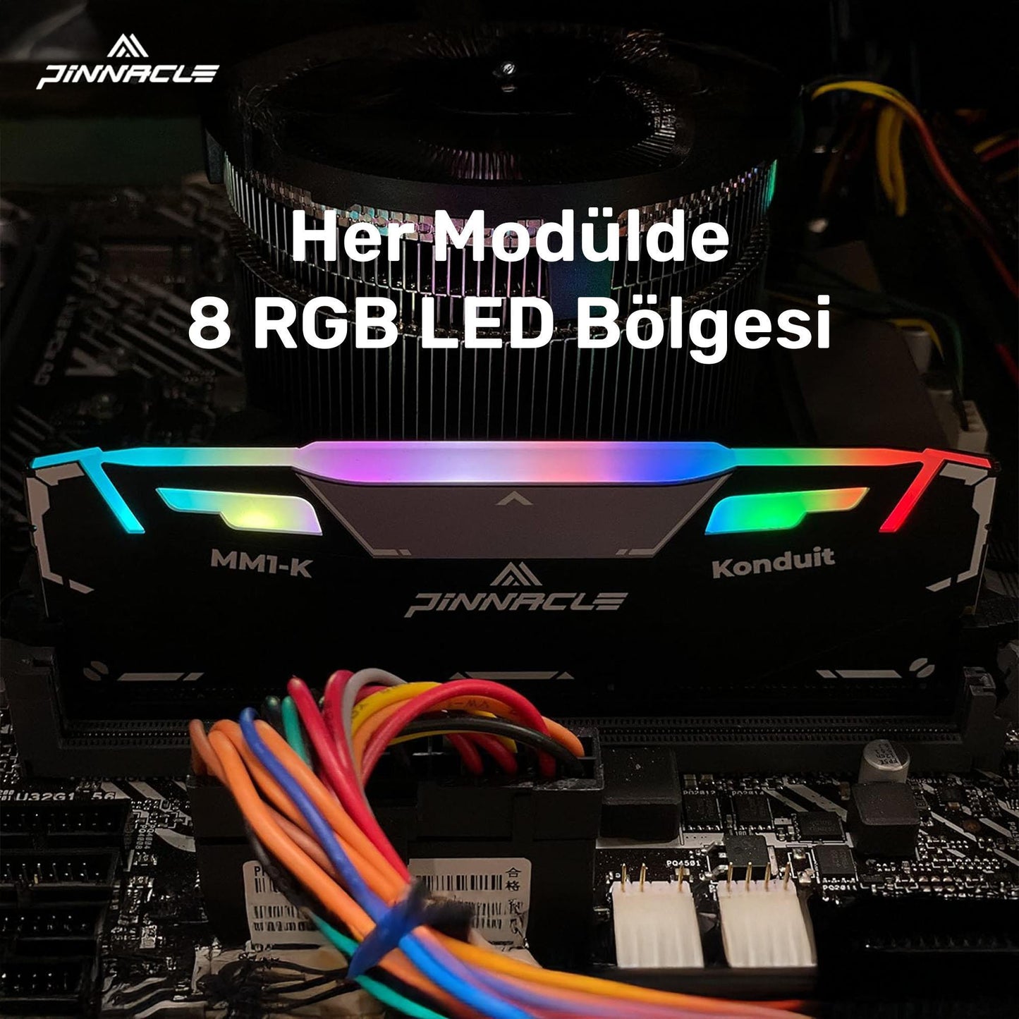 Timetec Pinnacle PKMD4U32C16CHB16G 16GB DDR4 3200Mhz 2Rx8 CL16 RGB Masaüstü Ram