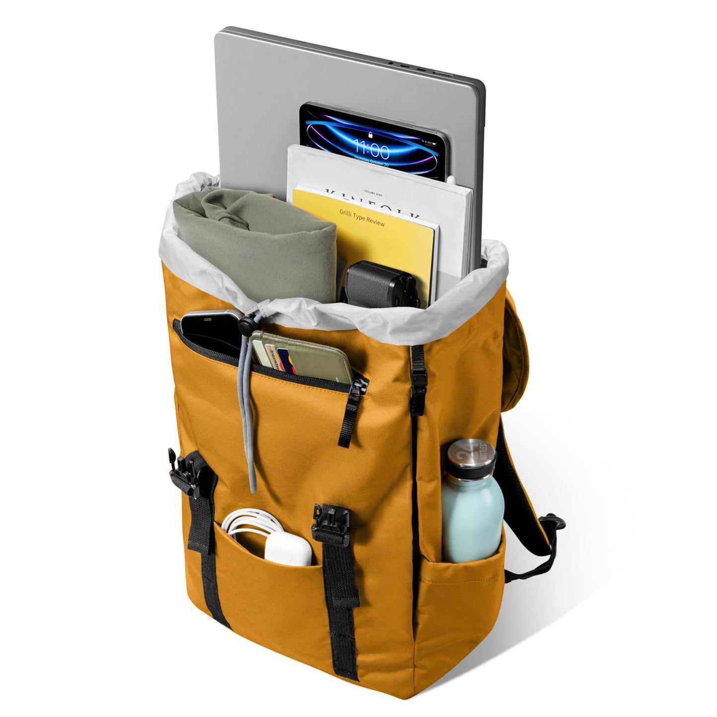 Tomtoc TA1S1Y1-17L Sarı VintPack Serisi 16" Notebook Sırt Çantası