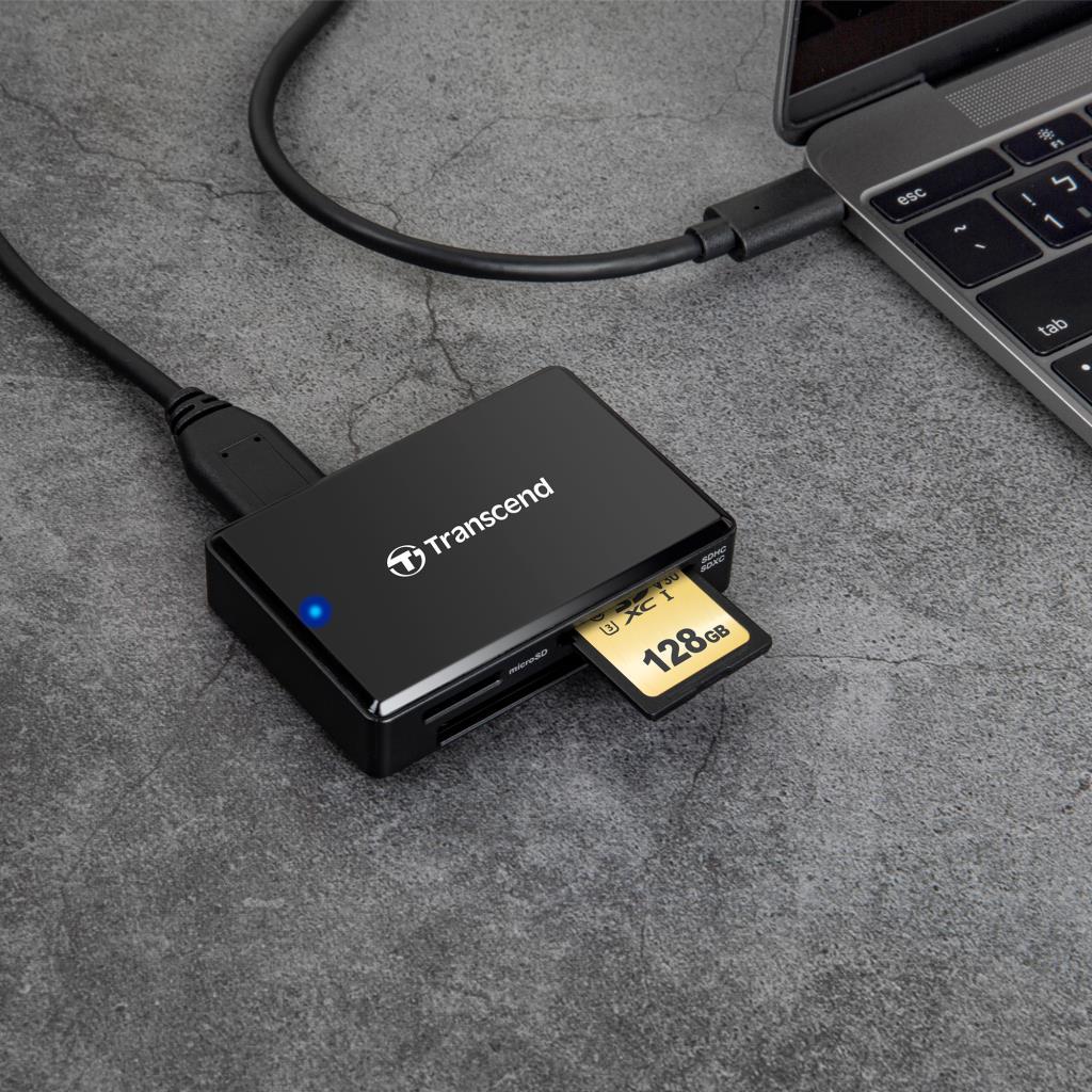 Transcend TS-RDC8K2 CF/SD/SDHC/SDXC/microSD Type-C Çoklu Kart Okuyucu
