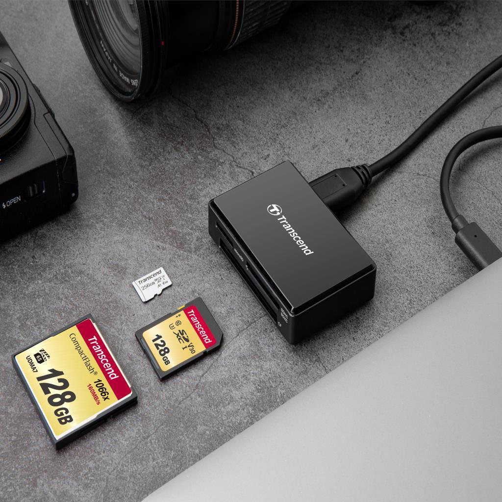 Transcend TS-RDC8K2 CF/SD/SDHC/SDXC/microSD Type-C Çoklu Kart Okuyucu