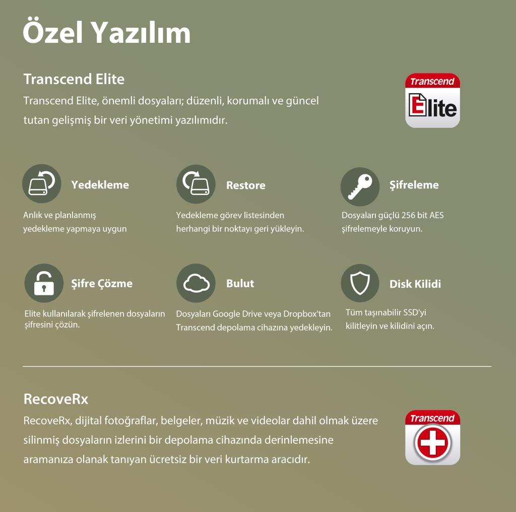 Transcend TS1TSJ25M3G 1TB 2.5" USB 3.1 StoreJet M3 Antişok Slim Taşınabilir Disk