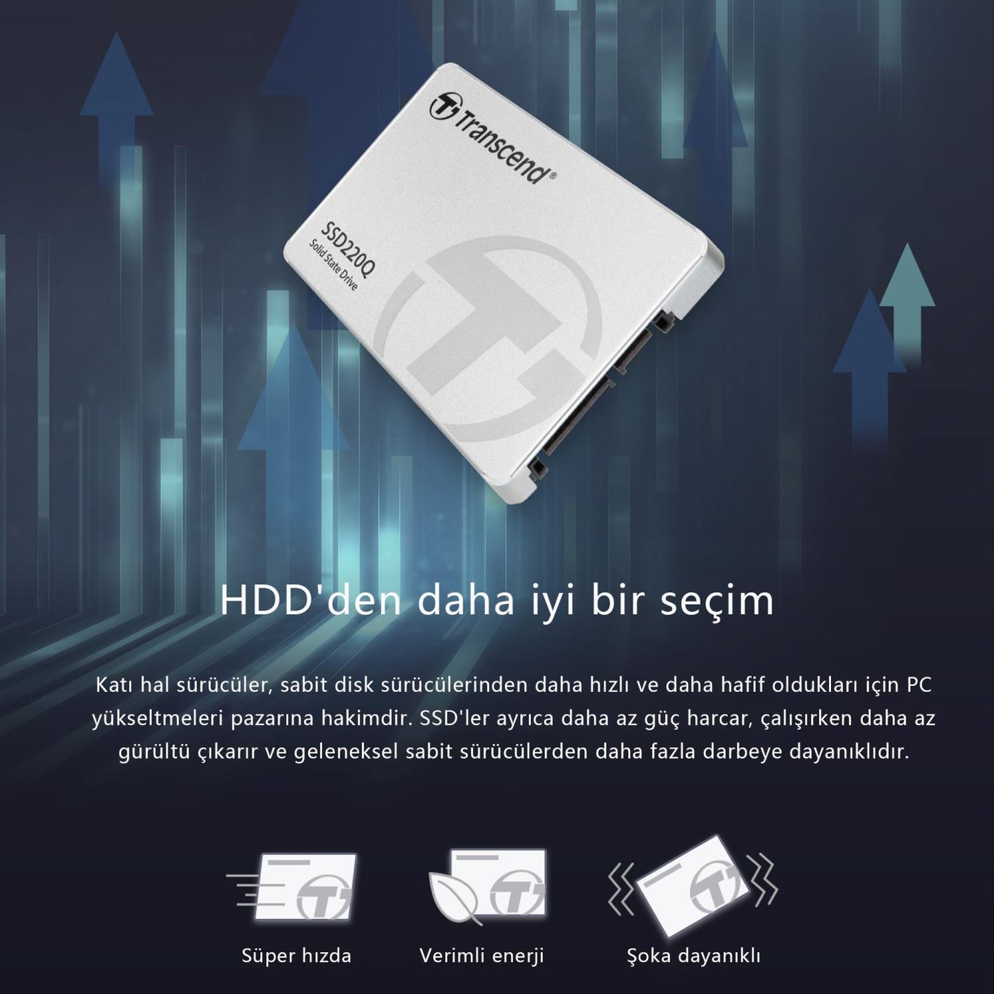 Transcend TS1TSSD225S 1TB, 2.5 SSD, SATA3, 3D TLC